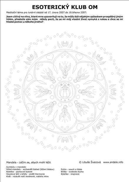 Mandala pro medita�n&iacute; obdob&iacute; &uacute;nor - b�ezen
